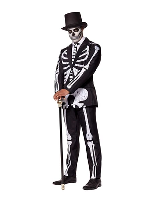 Suitmeister Men's Halloween Costume - Skeleton Grunge Black