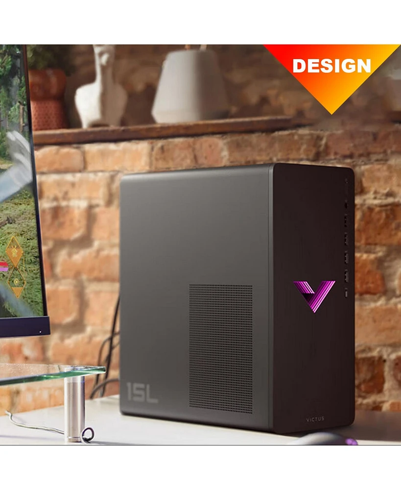 Hp Victus 15L Gaming Tower Desktop Intel Core i5 14400F 16GB Ram Nvidia GeForce Rtx 4060 512GB Ssd Storage Windows 11 Home - Black