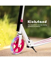 Hongge Portable Folding Sports Kick Scooter with Led Wheels