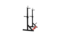 Slickblue Adjustable Multi-Function Barbell Stand and Squat Bench Press Trainer for Home Indoor Fitness