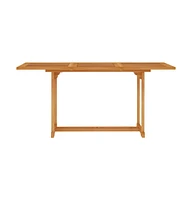 vidaXL Patio Table 59.1"x35.4"x29.5" Solid Teak Wood