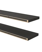 Fm Furniture Greer Floating Shelf in Melamine x2, Grey