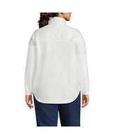 Lands' End Plus Luxe Fleece Quarter Zip