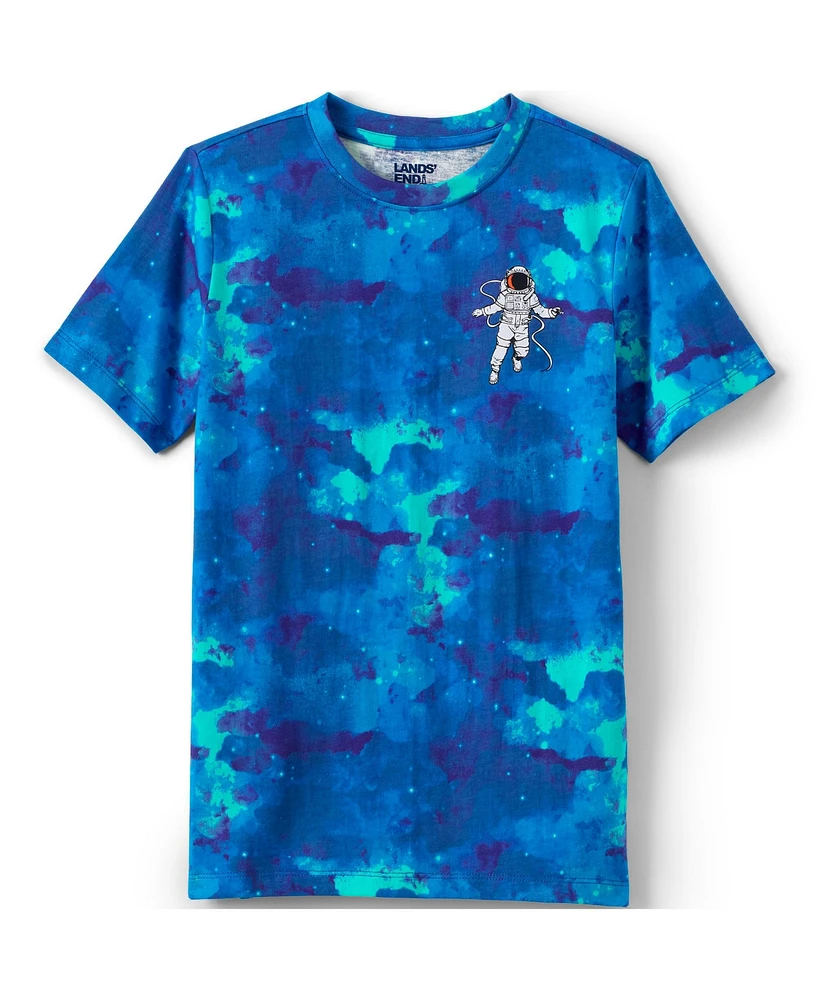 Lands' End Big Boys Husky Short Sleeve Graphic Tee