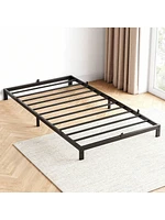 gaomon Bed Frame, -Inch Metal Low Platform Bed Frame, Bed Frame With Metal Slat Support, Mattress Foundation, No Box Spring Needed