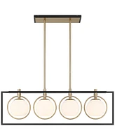 Possini Euro Design Carlyn 37 1/2" Mid Century Modern Art Deco Pendant Chandelier Ceiling Light Fixture Dining Room Over Table Kitchen Island Foyer Ha