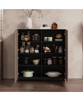 Famapy 4 Door Sideboard Accent Storage Cabinet