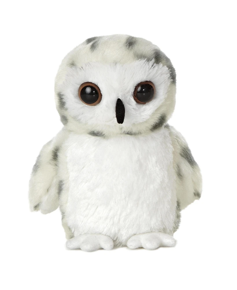 Aurora Small Snowy Owl Mini Flopsie Adorable Plush Toy White 8"