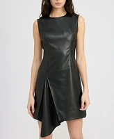 En Saison Women's Mya Faux-Leather Mini Dress