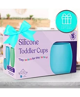 Sperric Baby Girls Silicone Mini Cups Drinking Training Cup (2 Pack) 4.5 Oz