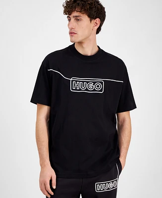 Hugo Boss Men's Noideryo Relaxed Fit Short Sleeve Crewneck Logo Graphic T-Shirt