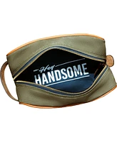 Boarding Pass Hey Handsome Waxed Canvas Dopp Kit - Navy