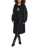 Karl Lagerfeld Paris Women's Double-Breasted Notch-Collar Coat