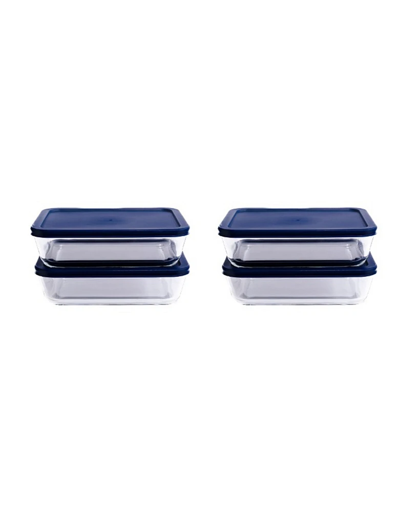 Dura Living -Piece Cup Rectangular Food Storage and Meal Prep Container Set