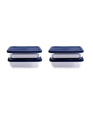 Dura Living -Piece Cup Rectangular Food Storage and Meal Prep Container Set