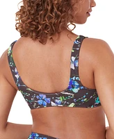 Women's Delray Floral Print Scoop-Neck Bikini Top