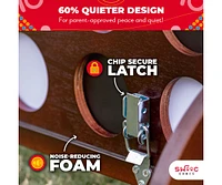 Swooc - Giant Four in a Row (All Weather) Outdoor Game w/ Carrying Case - Noise Reducing - 60% Quieter - Giant Connect - 4 Game