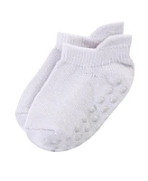 Touched by Nature Baby Boys Organic Cotton Socks with Non-Skid Gripper for Fall Resistance, Solid
