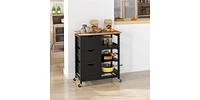 Slickblue Kitchen Cart and Storage Cabinet for Space-Saving Organization and Convenient Kitchen Access