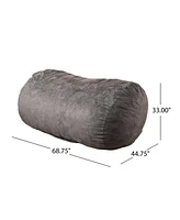 Asher Soft Microfiber Suede 6.5 Ft Cylinder Bean Bag