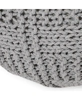 Streamdale Furniture Yuny Knitted Cotton 20 X 20 Round Pouf