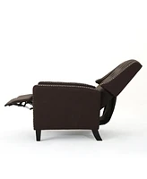 Classic Coffee Fabric Push Back Chair