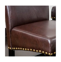 Upholstered Counter Stool With Solid Wood Frame (Set Of 2)