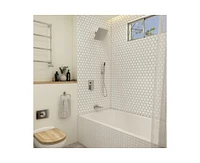 Casainc 10 Inch 3 Function Rainfall Shower System with Tilt Head and Waterfall Tub Spout