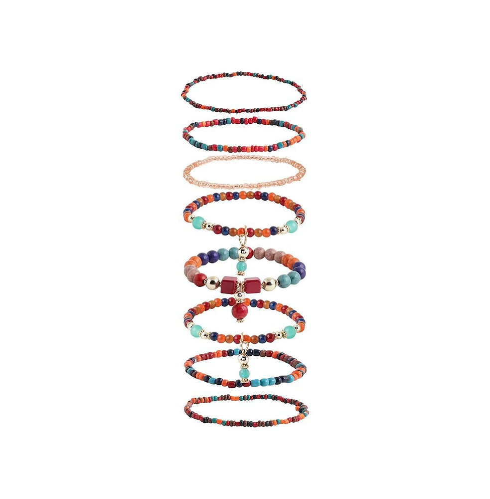 Sohi Women's Beaded Multi-Layer Bracelet