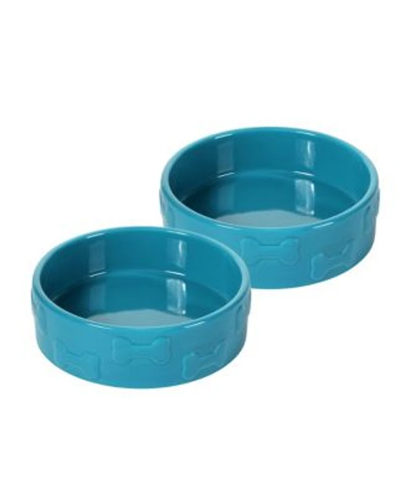 Park Life Designs Set of two Manor Collection ceramic pet bowls