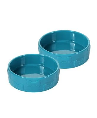 Park Life Designs Set of two Manor Collection ceramic pet bowls