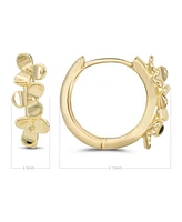 Devata Flower 13mm Hoop Earrings in 14K Gold, approx. 2.4 grams