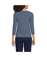 Lands' End Women's Mariner Jersey Boatneck Top