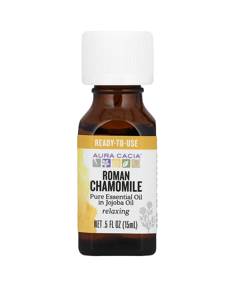 Aura Cacia Pure Essential Oil In Jojoba Oil Roman Chamomile