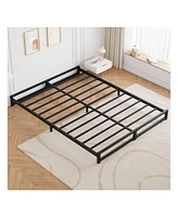 gaomon 6 Inch Metal Platform Bed Frame With Steel Slat Support, Mattress Foundation And No Box Spring Needed