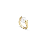 UNOde50 18k Gold Plated Metal Alloy Mother of Pearl Ring