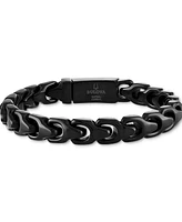 Bulova Men's Black-Tone Stainless Steel Link Bracelet