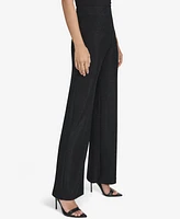 Halston Women's Metallic-Knit Pull-On Pants