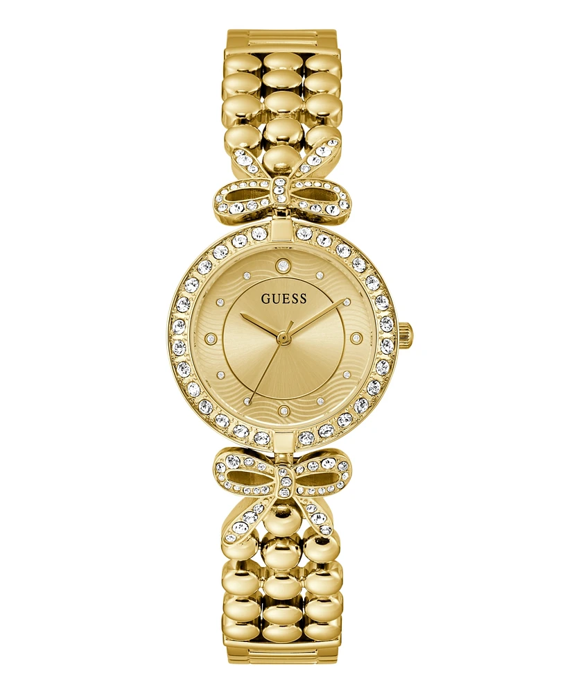 Guess Women's Analog Gold Tone Stainless Steel Watch, 30 mm