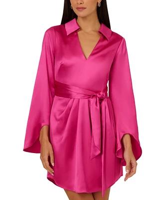 Adrianna by Papell Women's Satin Shirtdress