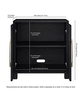 Hudson & Canal 28" Chabot Wide Rectangular Accent Cabinet