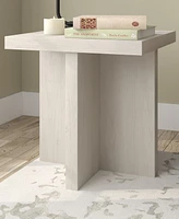 Hudson & Canal 22" Elna Wide Square Side Table