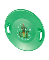Slippery Racer Downhill Pro Buddy The Elf Plastic Saucer Disc Snow Sled, Green