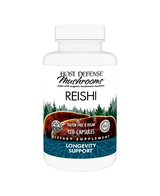 Host Defense Reishi Capsules - Heart & Immune Health Support Supplement - Mushroom Supplement to Support Energy & Vitality