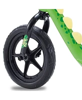 RoyalBaby Dinosaur 12 Inch Magnesium Frame Toddler Kids Balance Bike, Green