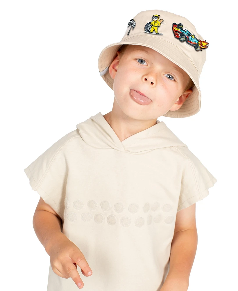 Rabble Clothing Unisex Kids' Bucket Hat with Speedy Snack Attack Dabblz Bundle