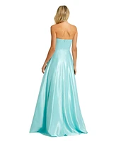 Mac Duggal Women's Strapless A-Line Bow Ballgown