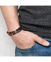 Lucky Brand Tiger s Eye & Sodalite Beaded Stretch Bracelets - Natural Stone Bracelet Set for Men