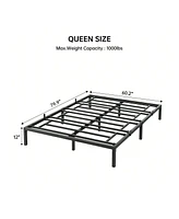 gaomon Inch Bed Frame, No Box Spring Needed, Heavy Duty Metal Platform Bed Frame For Bedroom, Easy Assembly