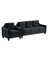 Slickblue Couch Comfortable Sectional Couches and Sofas for Living Room Bedroom Office Small Space